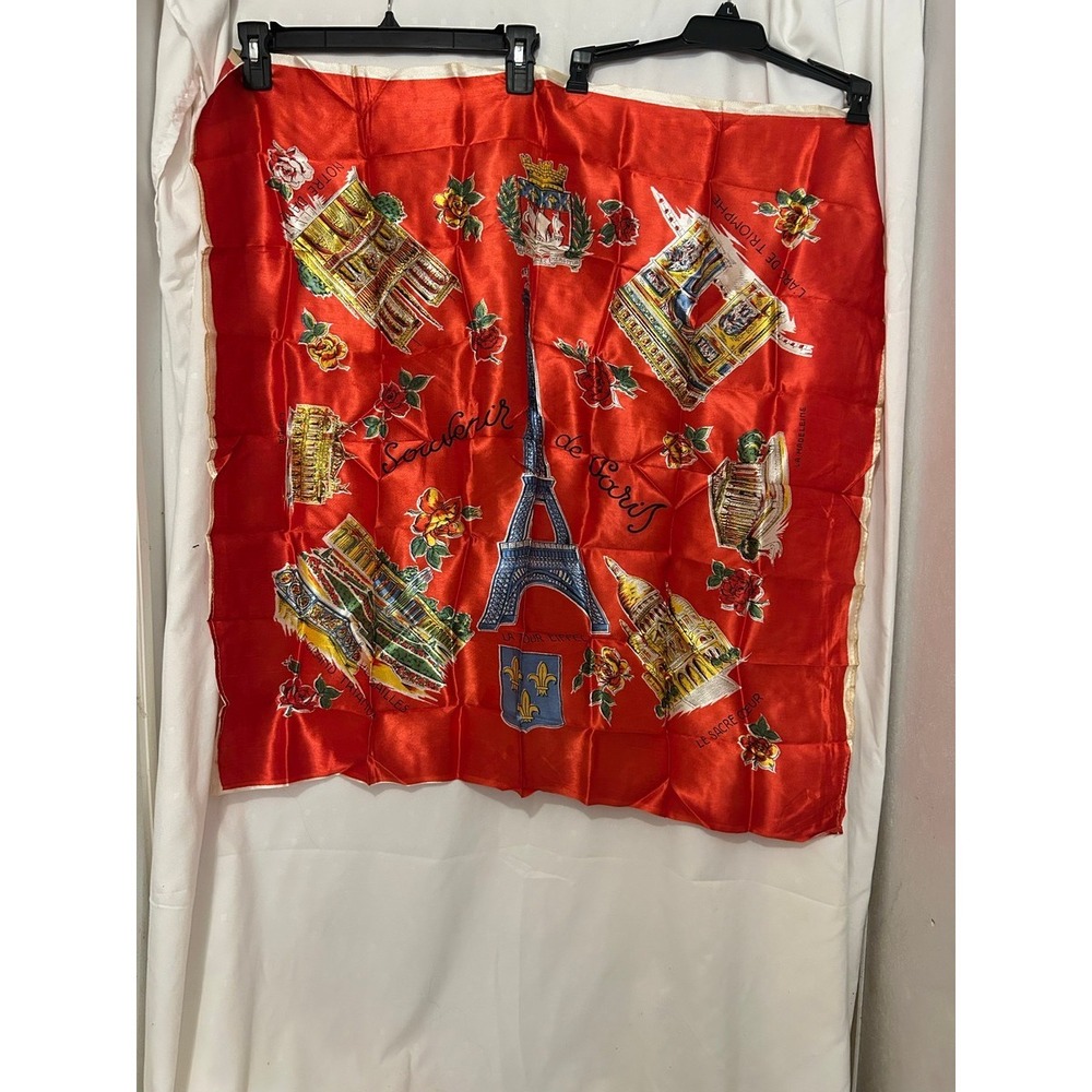 Vintage Paris Souvenir Silk Scarf